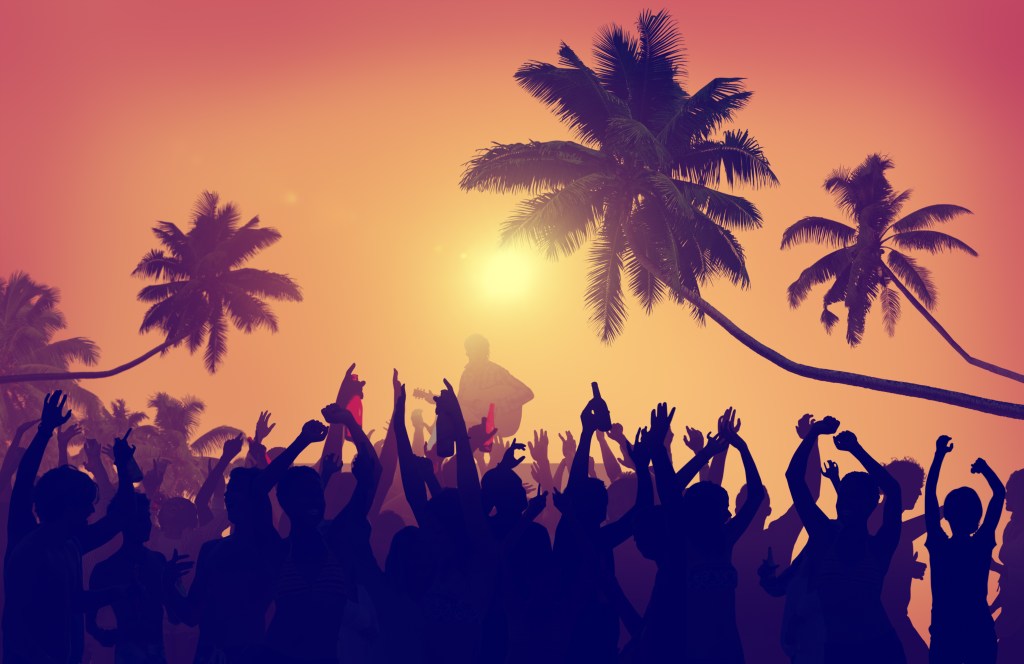 Adolescence Summer Festive Music Fans Concert Dancing Concept